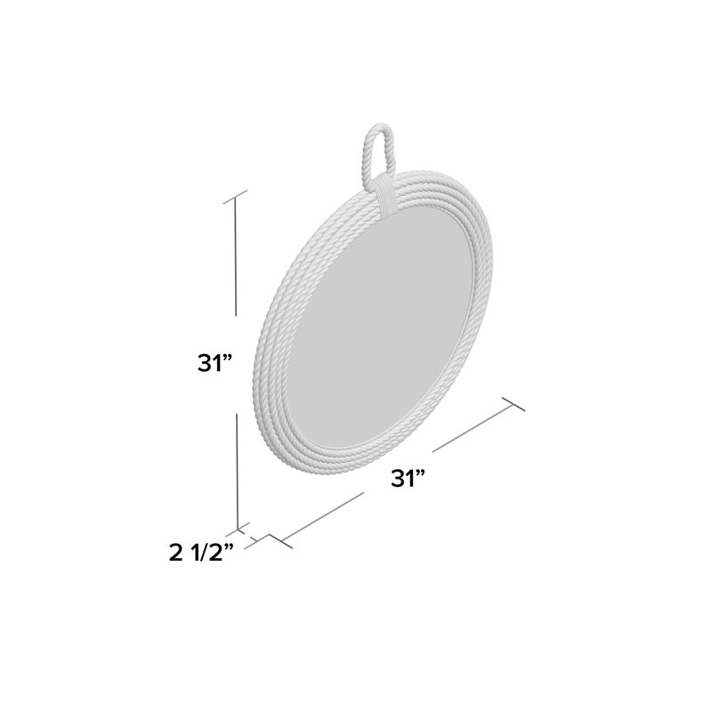 Breakwater Bay Yorkton Round Wood Mirror Wayfair